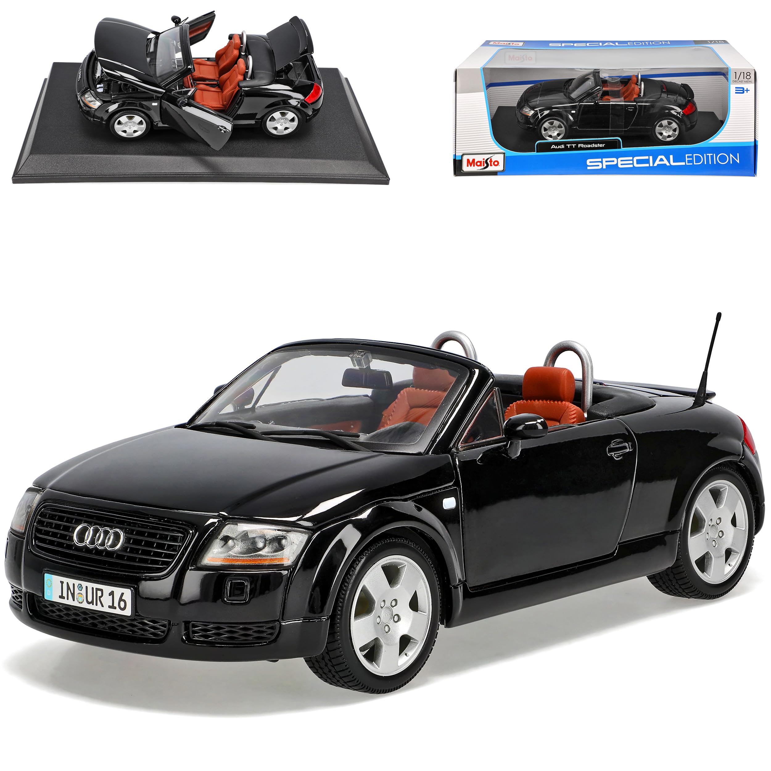 Generisch A*u*d*i TT Cabrio Roadster 8N Schwarz 1998-2006 1/18